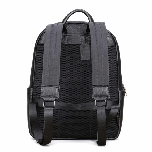 Black Full Grain Leather Business Back Pack