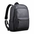 Black Full Grain Leather Business Back Pack